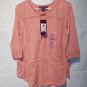 Gloria Vanderbilt Women's Small Top 3/4 Sleeve